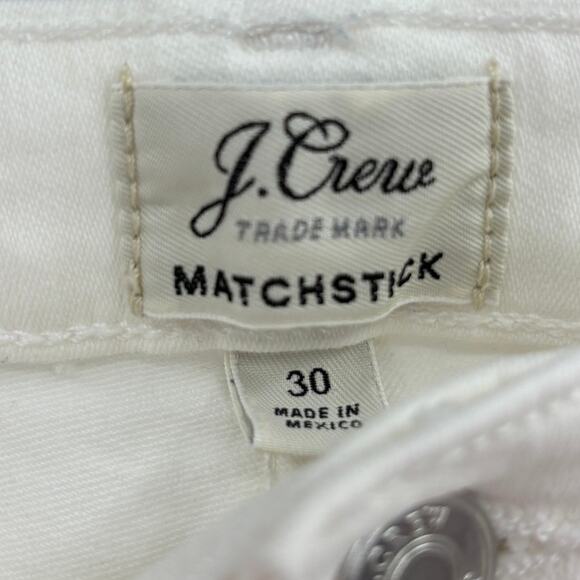 J. Crew White Matchstick Cotton Denim Jeans - Picture 8 of 10